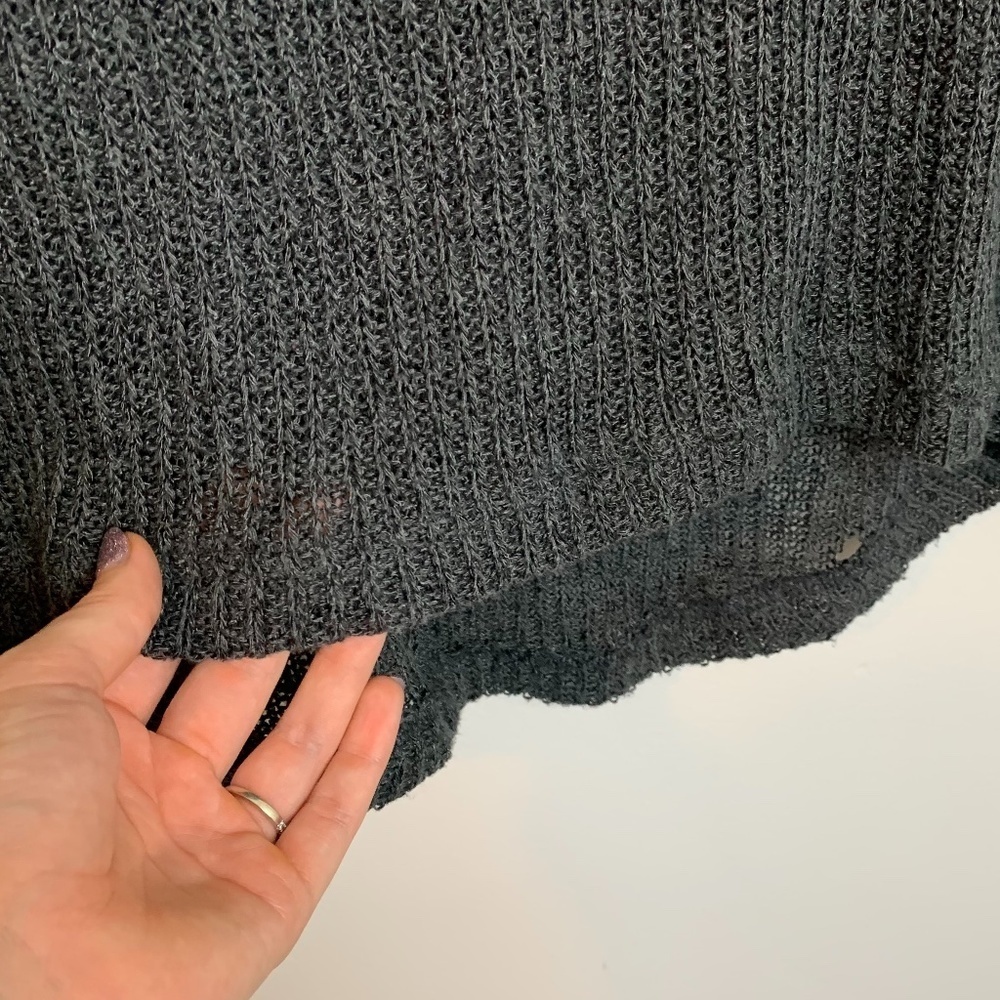 Tokyo Darling Dark Gray Hi-Low Pullover Sweater - Picture 8 of 8